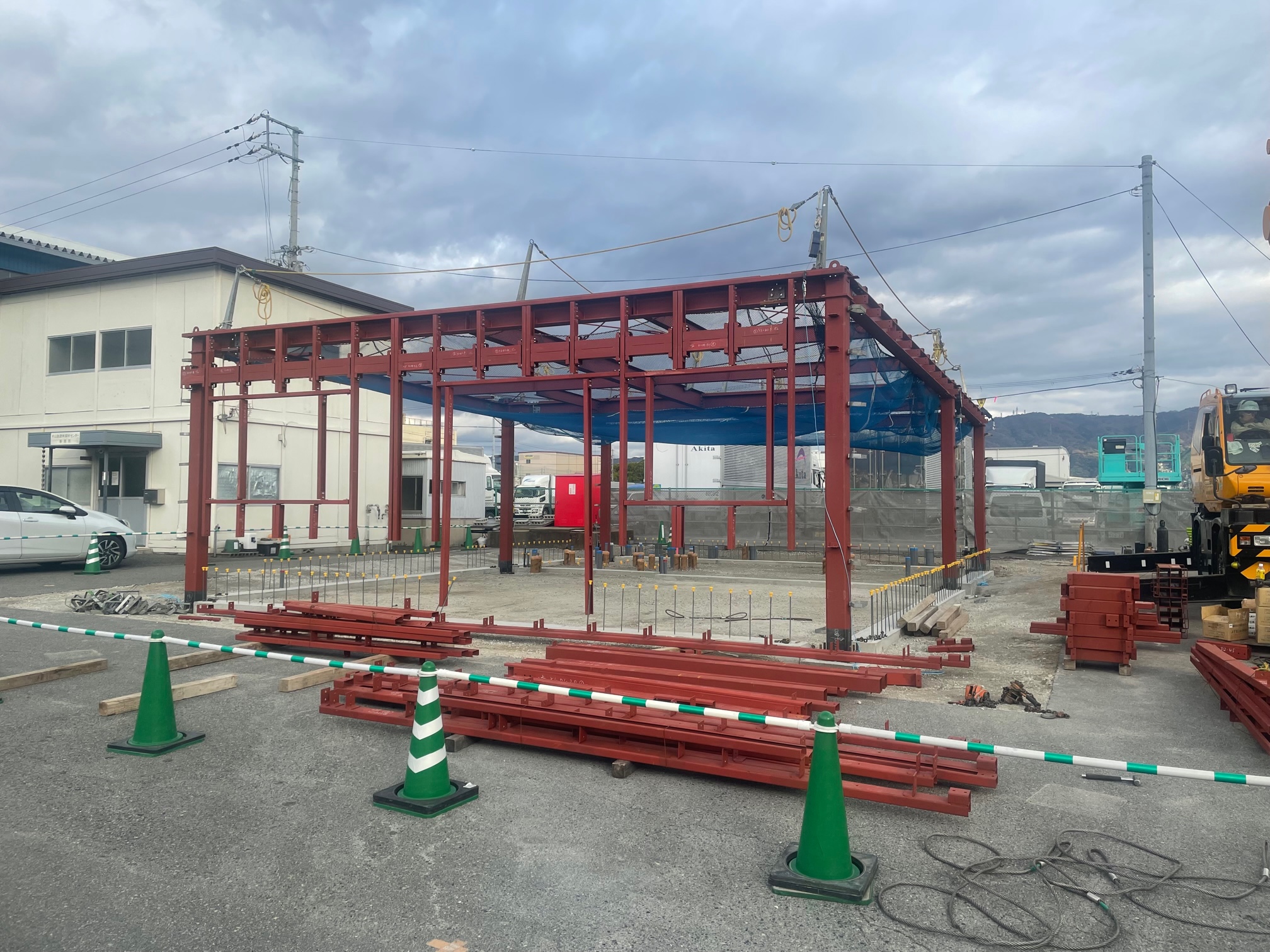 221213　「東大阪市事務所PROJECT」鉄骨建方