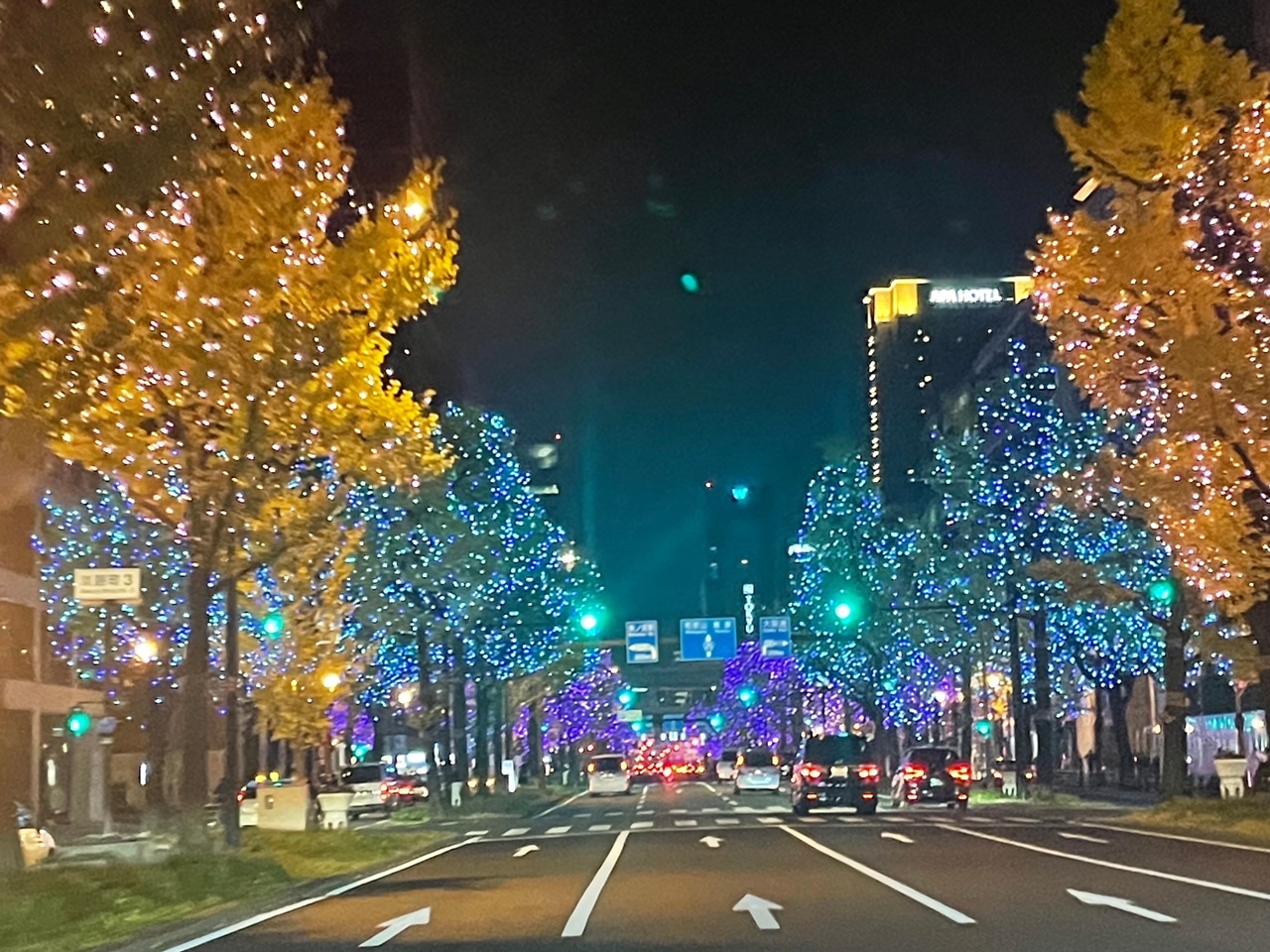 221222　御堂筋ライトアップ
